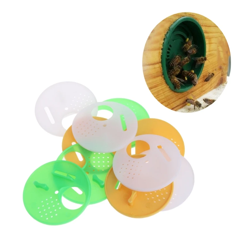 

10Pcs/Set Hive Door Beekeeping Beekeeper Box Plastic Entrance Disc Bee Nest Gate