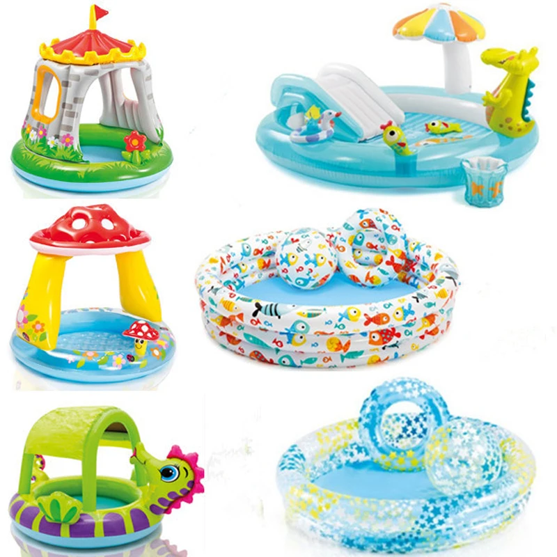 Alta exposición tela a tiempo Baby Piscina Inflatable Pool Kids Swimming Pool Baby Float Colchonetas  Inflatable Piscina Child Baby Piscine Gonflable Piscine