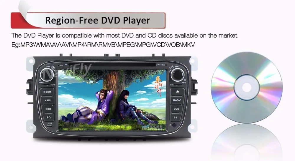 Cheap Free shipping! Car DVD multimedia Player For FORD Mondeo S-MAX Connect FOCUS 2 2008 2009 2010 2011 GPS Navi RDS BT free Map MIC 36