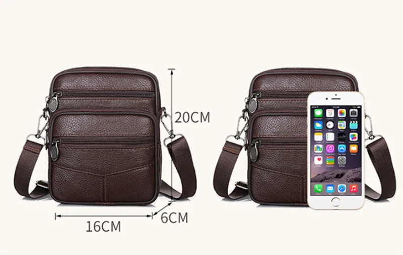 couro genuíno crossbody sacos para homens do