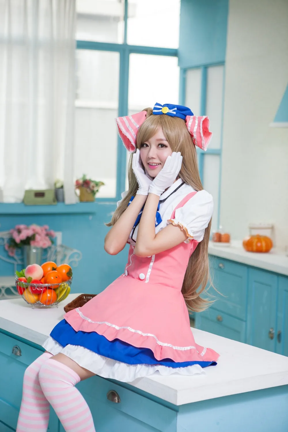 Аниме Love Live Косплей Костюм Lovelive Minami kotory конфеты горничная униформа Женская