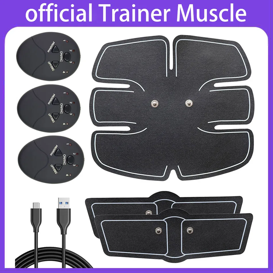 Dropshipping USB charger EMS Abdominal Muscle Stimulator TrainerElectric Cellulite Massager Body Shaping Massage Slim Belt Tool