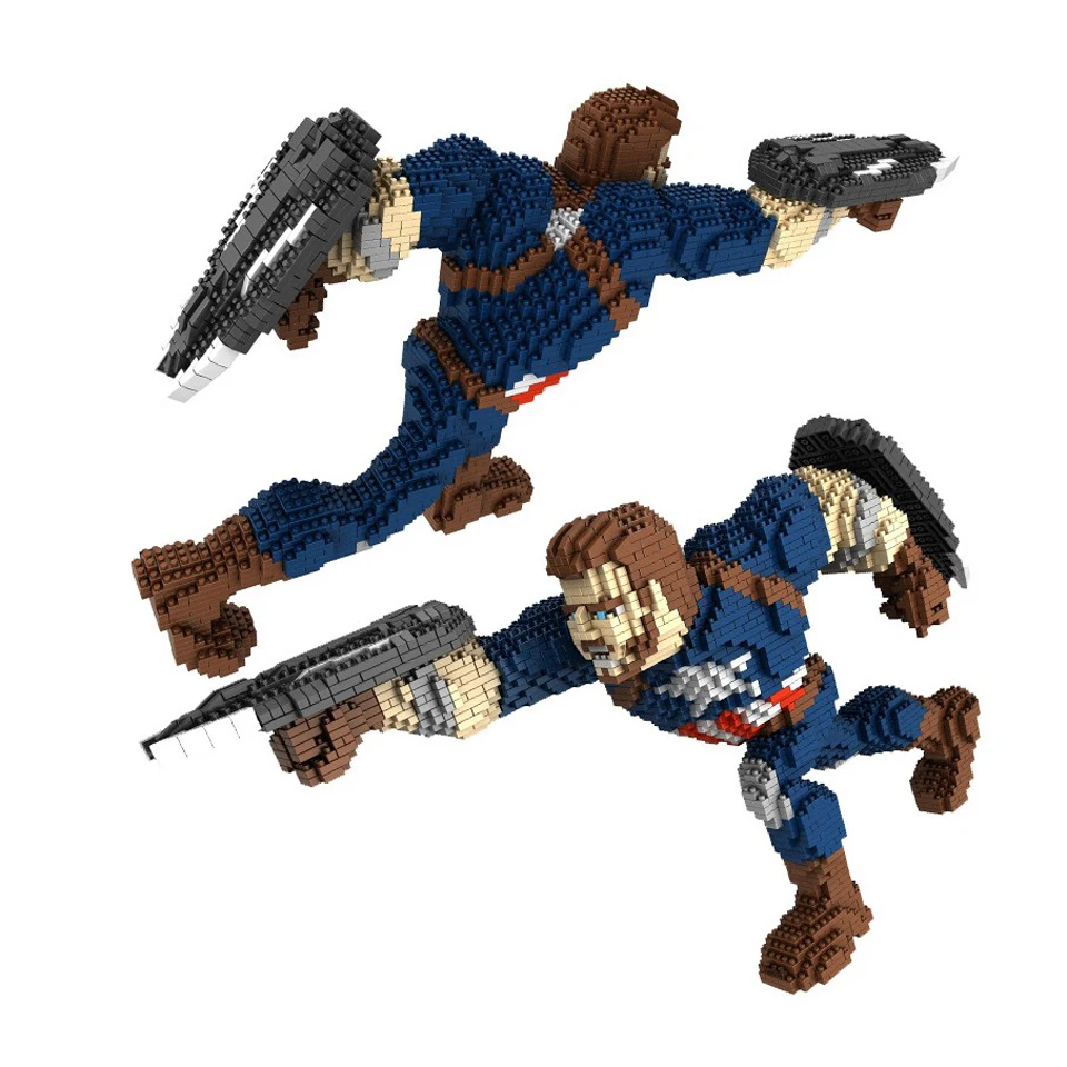 

Figure Thor Captain America Building Blocks Children Toys Educational Diamond Model Bricks Kids Gifts