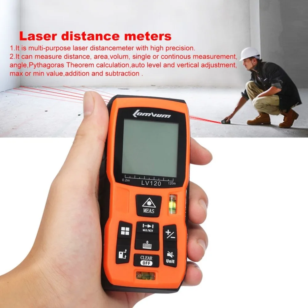 DE RU 120 м лазерный Измеритель дальномер Lazer метр Afstandsmeter Trena Medidor Telemetre лазерный измеритель расстояния линейка Miara Laserowa