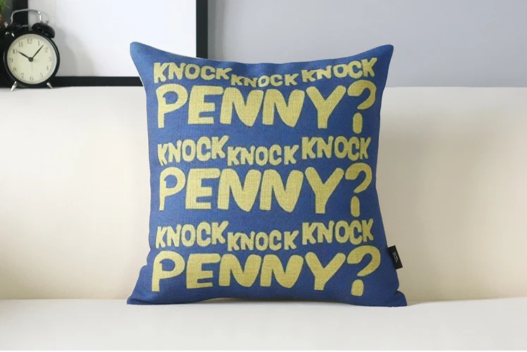 

KNOCK PENNY Big Bang Theory Pillow Massager Decorative Movie Pillows Euro Cover Home Decor Funs American Science Gift Comdey
