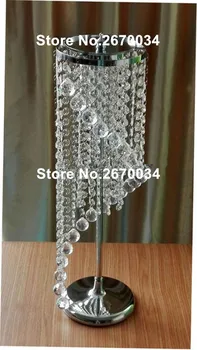 

romantic crystal stand wedding table centerpiece with metal crystal