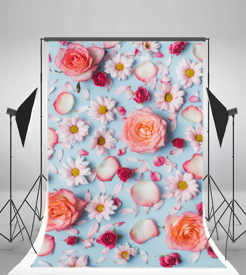 Laeacco Flowers Petals Baby Newborn Photography Backgrounds Customized Photographic Backdrops For Photo Studio