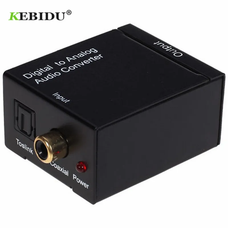 

KEBIDU Digital Optical Coaxial Toslink Signal To Analog Audio Converter Adapter RCA Digital To Analog Audio Converter Adapter