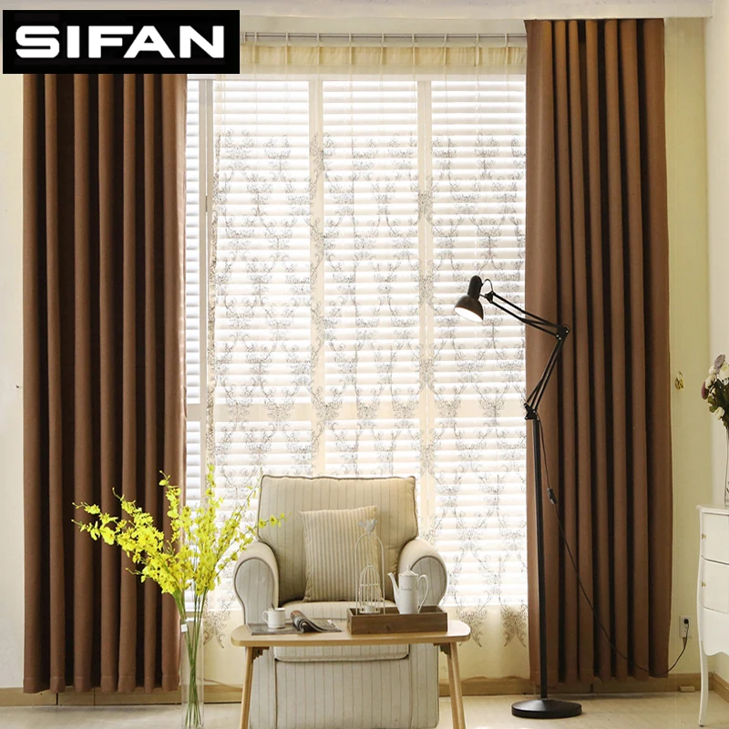 Blackout Curtains Solid Color Faux Linen Blackout Curtains for Living Room Modern Curtains for Bedroom Window kitchen Blinds