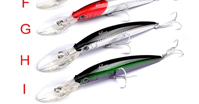 Trout wobblers Trolling Wobbler Fishing lures Minnow 10pcs 17.7cm 27g 1-5m Bass Tuna Deep Seawater Fishing Bait Tackle  (8)
