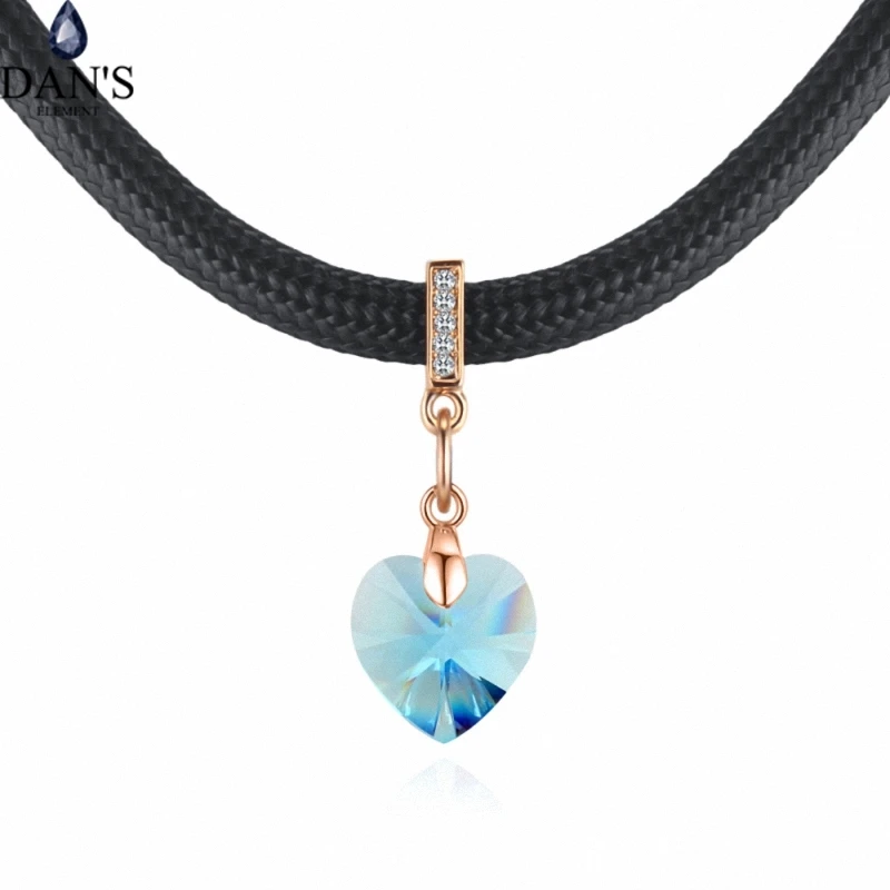 DAN'S ELEMENT 8 Colors Real Rose Gold Color Austrian Crystals Sweater pendant necklace for women monkey style #132315 | Украшения и