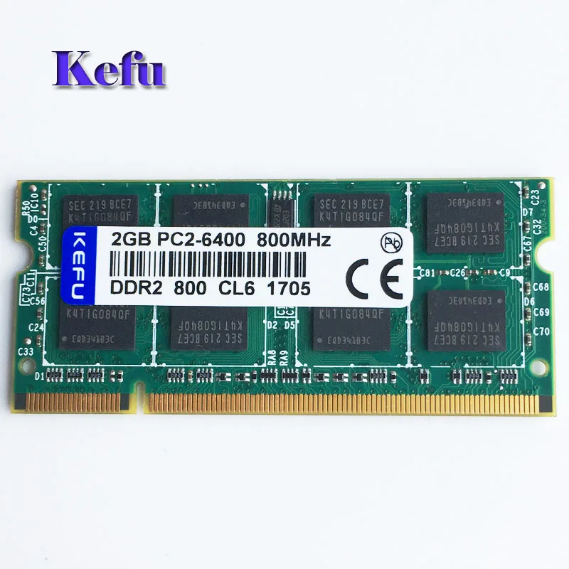 En Ligne Chaude!! 2 GB PC2 6400S DDR2 800 800 Mhz DDR2 Ordinateur Portable Mémoire CL6.0 SODIMM RAM Portable Non Ecc 200pin 2RX8 Faible densité