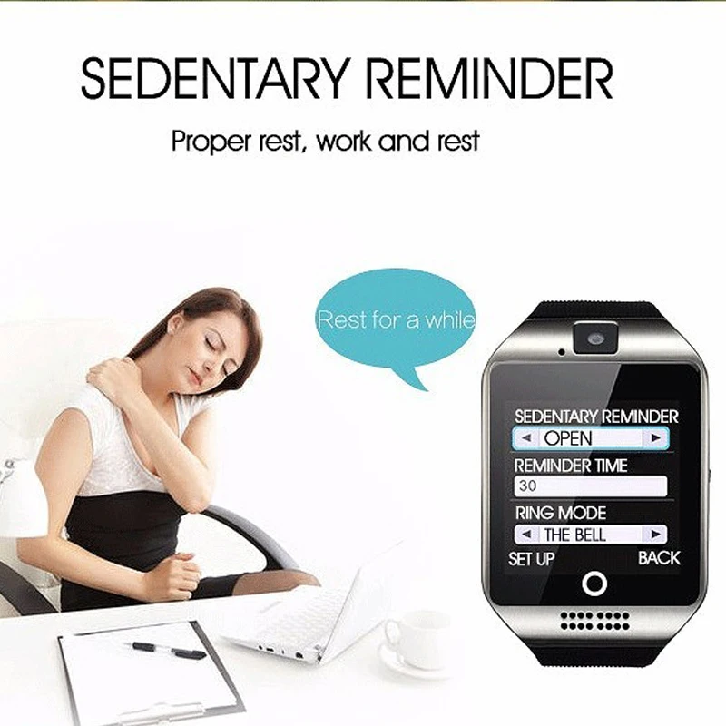 Вызова Relogio 2G Smartwatch Новый Bluetooth Q18 Смарт часы носимые устройства спортивные
