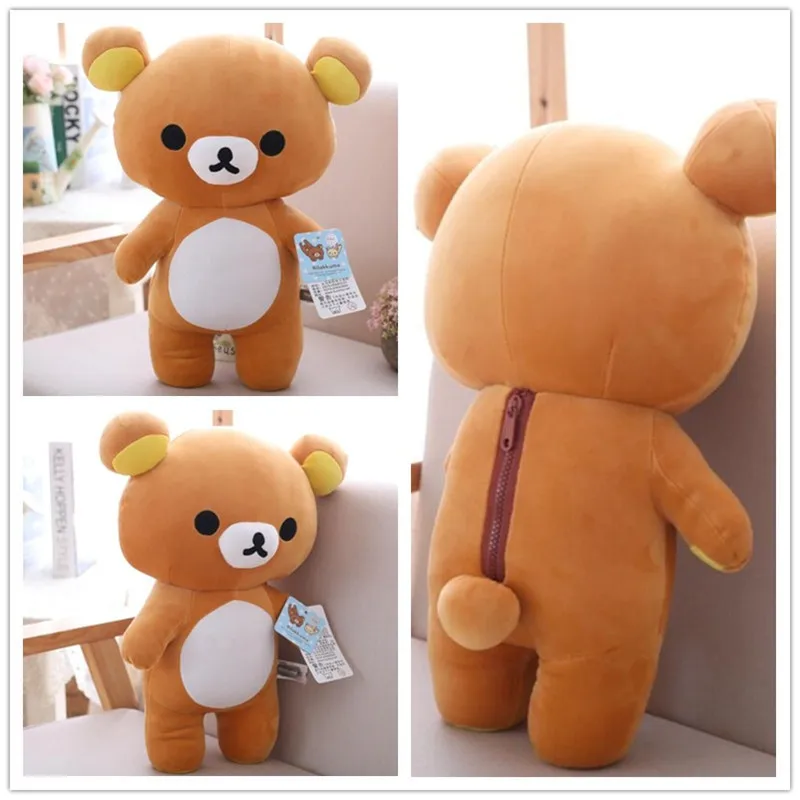 35 см-60 см каваи большой размер Коричневый Rilakkuma плюшевая игрушка мягкая кукла медведь для девочек подарок