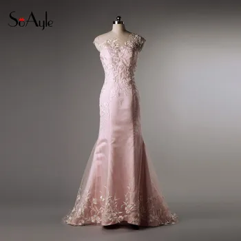 

Clearance Vestidos de festa In Stock size 6 Evening Dresses New Collection 2018 Prom Embroidery Pink Long Women Dresses
