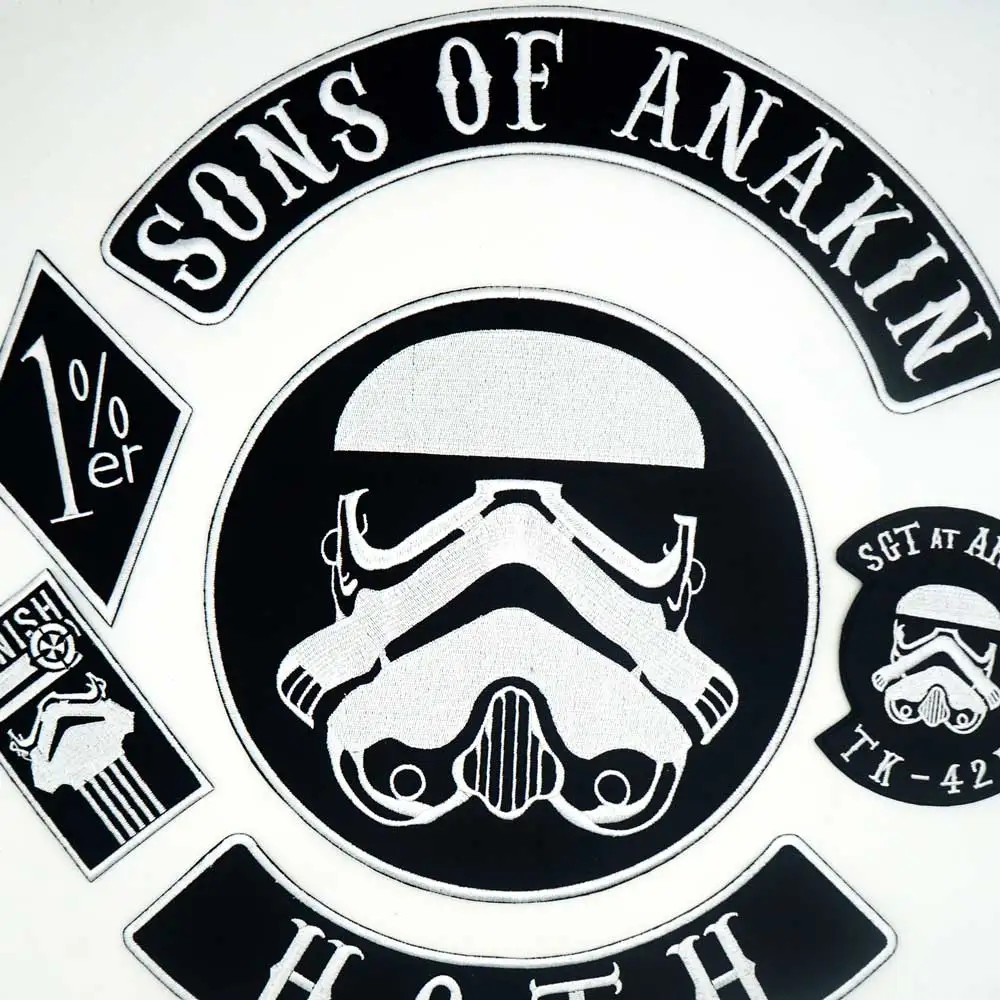SONS OF ANAKIN HOTH байкерские нашивки значки с вышивкой байкерские нашивки значки 6 шт./партия