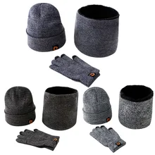 JAYCOSIN/Новинка года; зимние теплые шлепки; лыжные перчатки с сенсорным экраном; вязаные шапки унисекс; шапочки; шарф; Прямая поставка; Nov.27