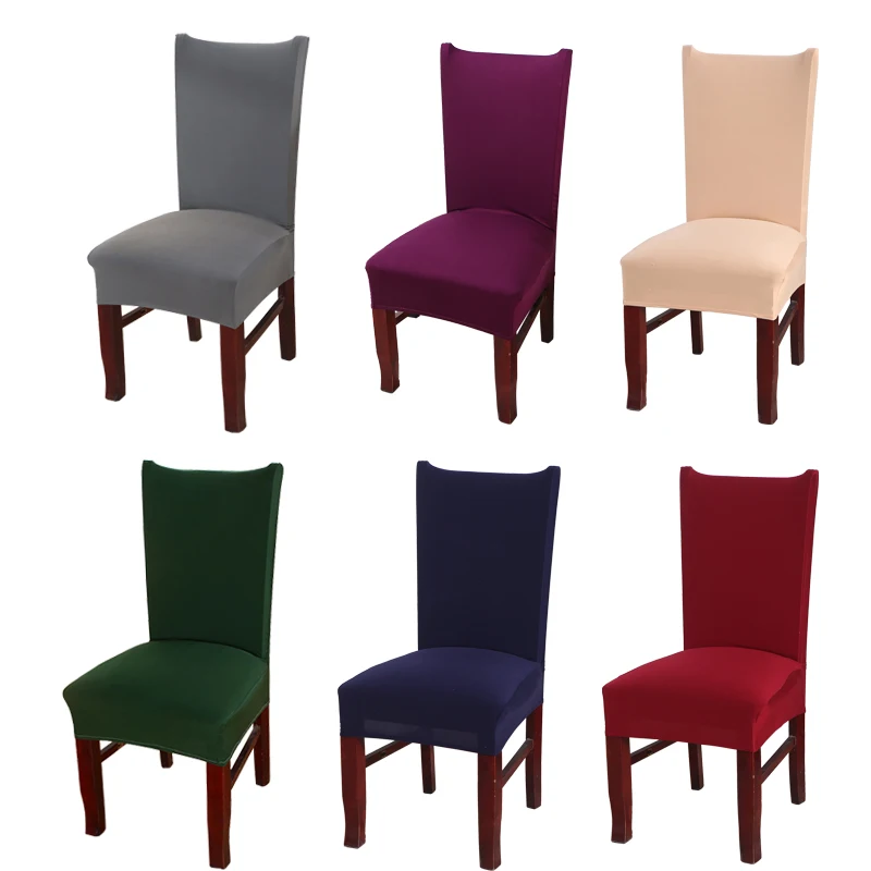 

solid color wedding chair cover spandex for dining room fully wrapped banquet office hotel chair slipcovers stretch elastic