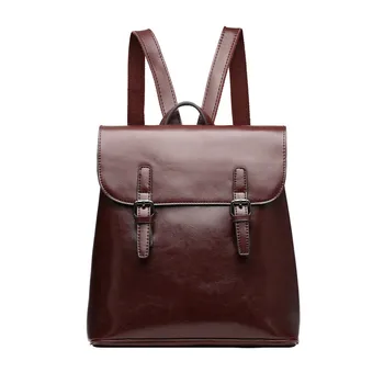 

Nesitu High Quality New Coffee Black Brown Split Leather Women Backpacks Cute Woman Girl Backpack #M0787