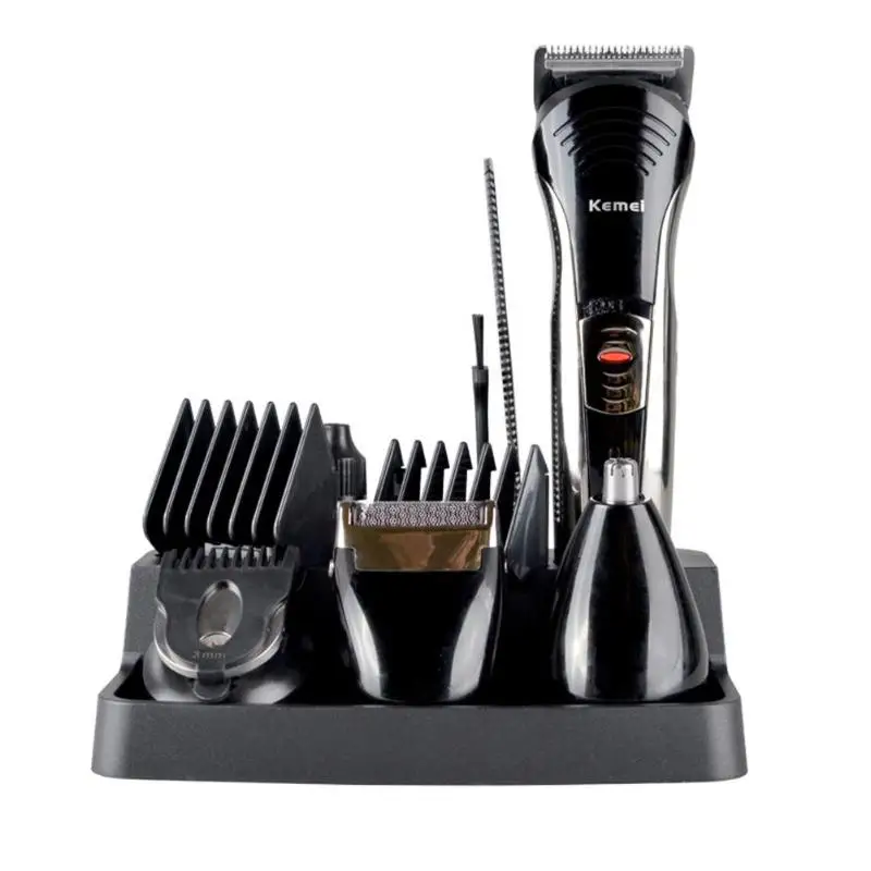 

KM 590A Hair Trimmer Multifuction Rechargeable Metal ABS Reciprocating Beard Black Hair Clipper Razor