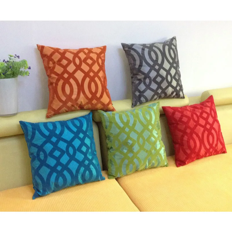 

Decorative Taffeta Flocking Cushion Cover,Capa de almofada cojines,Print Throw Pillow Case Cover for Sofa