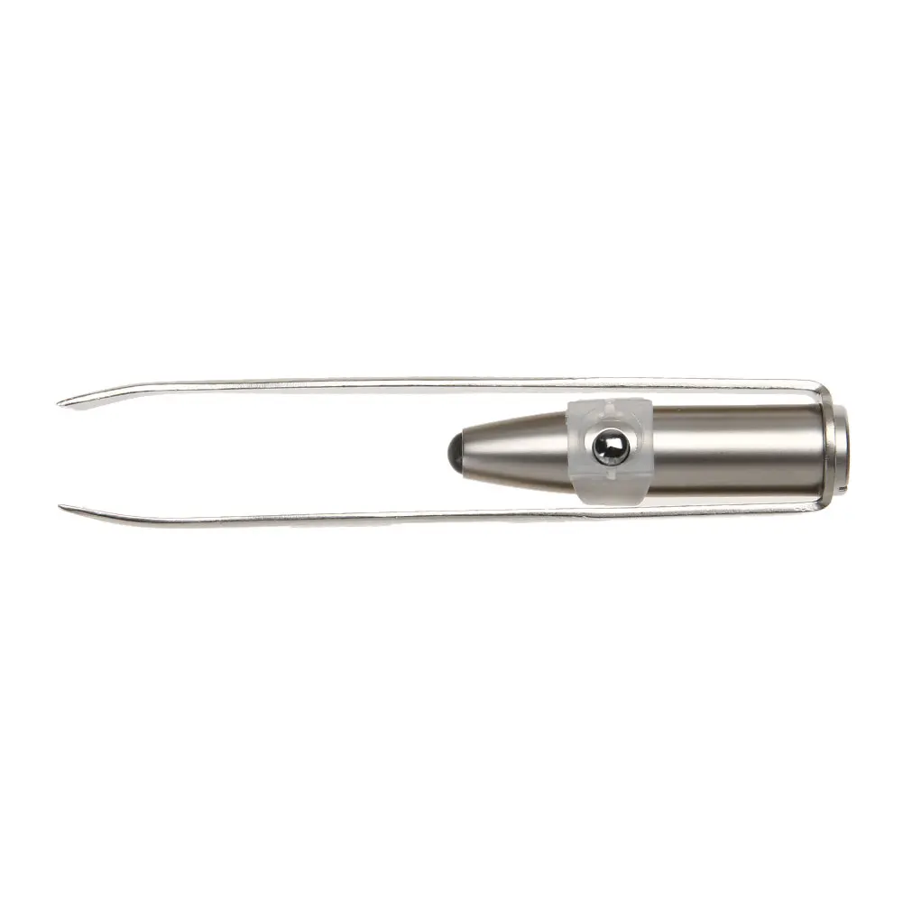 

New Women Fashion Professional Stainless Steel Makeup LED Light Slant Tip Hair Removal Eyelashes Eyebrow Tweezers Makeup Tool