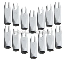 100 шт Белый ID 6 мм стрела НОК для стрельбы из лука охоты и стрельбы