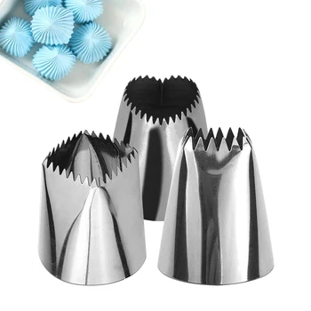 

3Pcs/set DIY Stainless Steel Icing Piping Nozzles Heart Shape Cream Cupcake Pastry Tips Nozzle Cake Decorating Tools