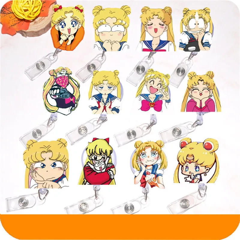 

Sailor Moon Easy Buckle Cartoon Student Retractable Buckle Customizable Easy Buckle School Stationery