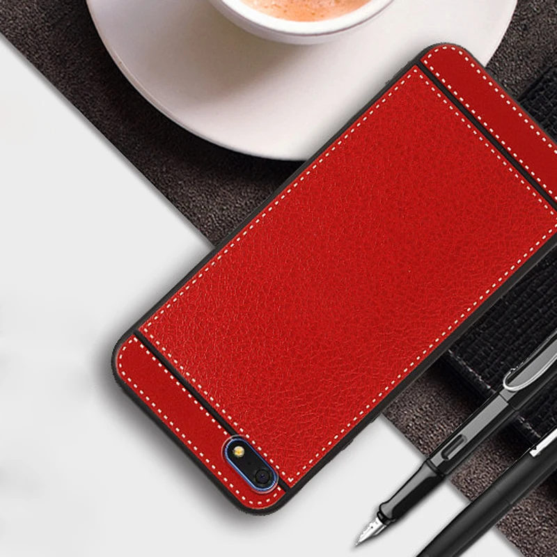 Чехол для Huawei Y5 2018 кожаный чехол с двумя sim картами 5 45 дюймов мягкий черный