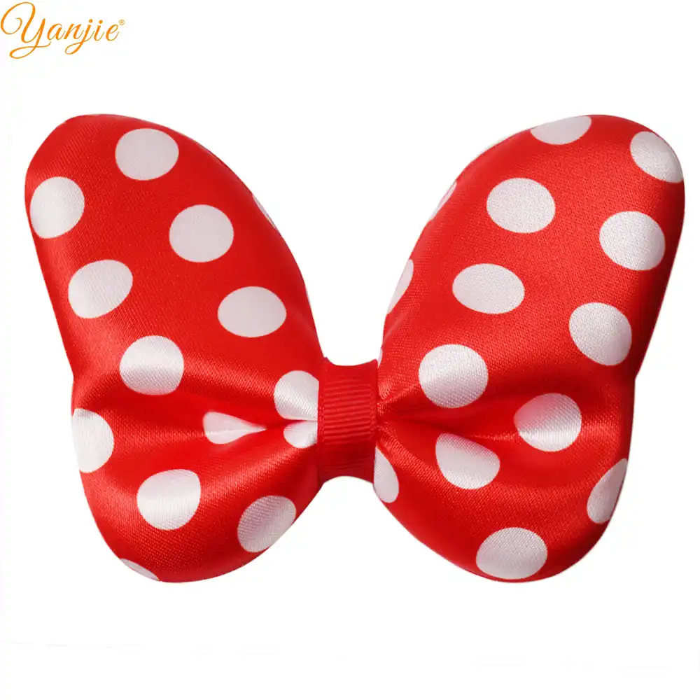 20pcs Lot Red White Dots Minnie Mouse Hair Bow Hair Clips For