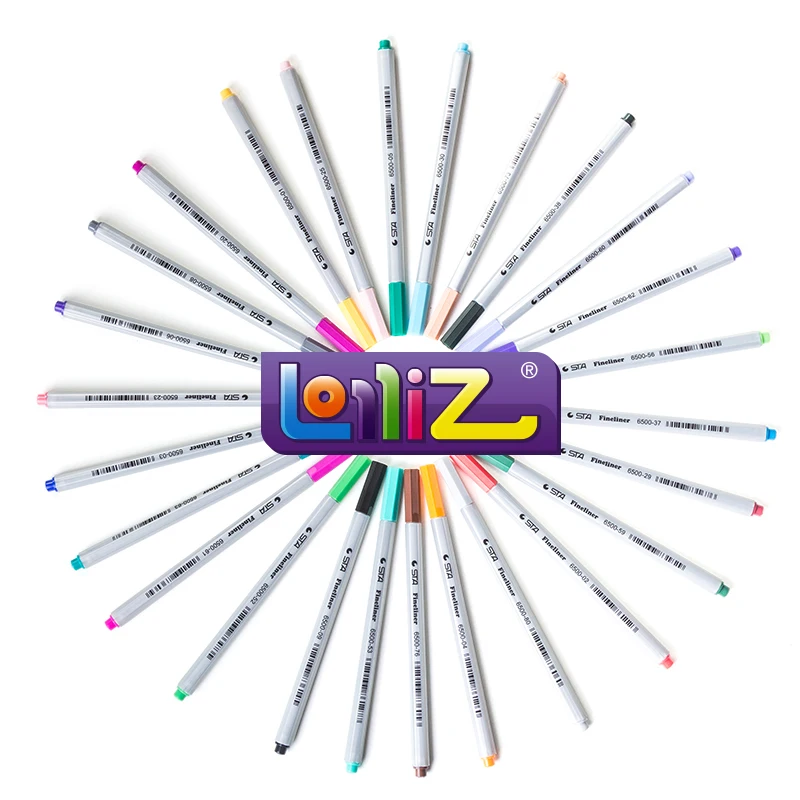 

LolliZ 0.4 mm 18/26 Colors Fine liner Pens Marker Pens Water Based Assorted Ink Arts Markers Drawing Pens For Children Gifts
