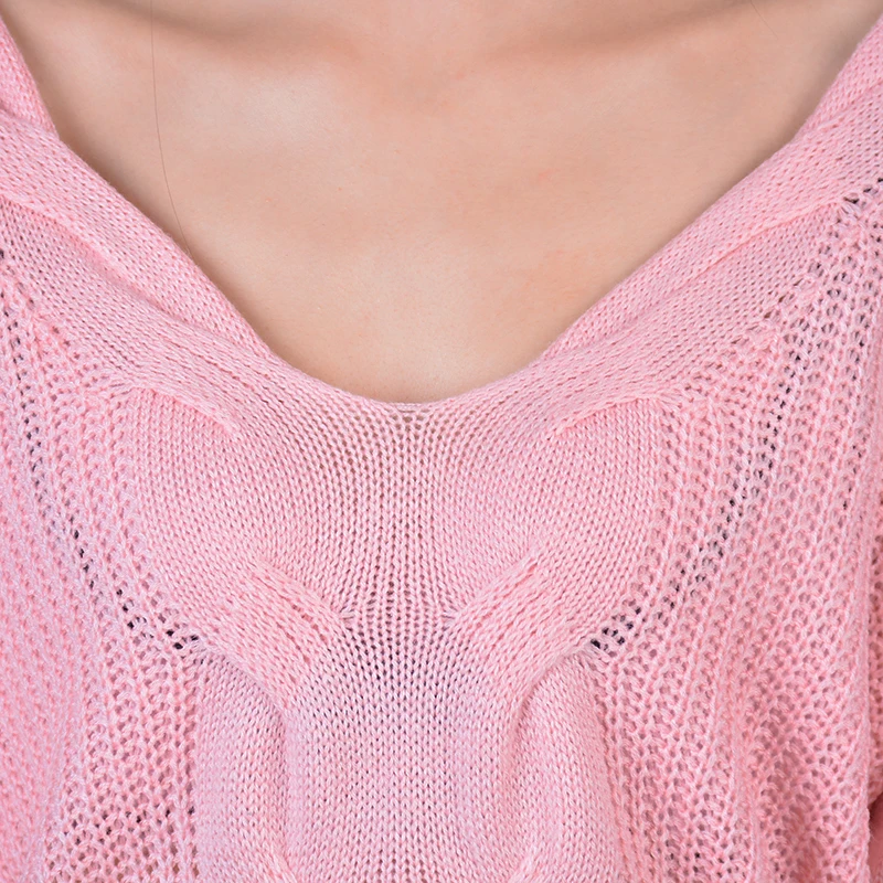 LASPERAL, зимний сексуальный вязаный свитер с глубоким v-образным вырезом, женский свитер с длинным рукавом и открытыми плечами, женский свитер,, осенняя верхняя одежда, свитер