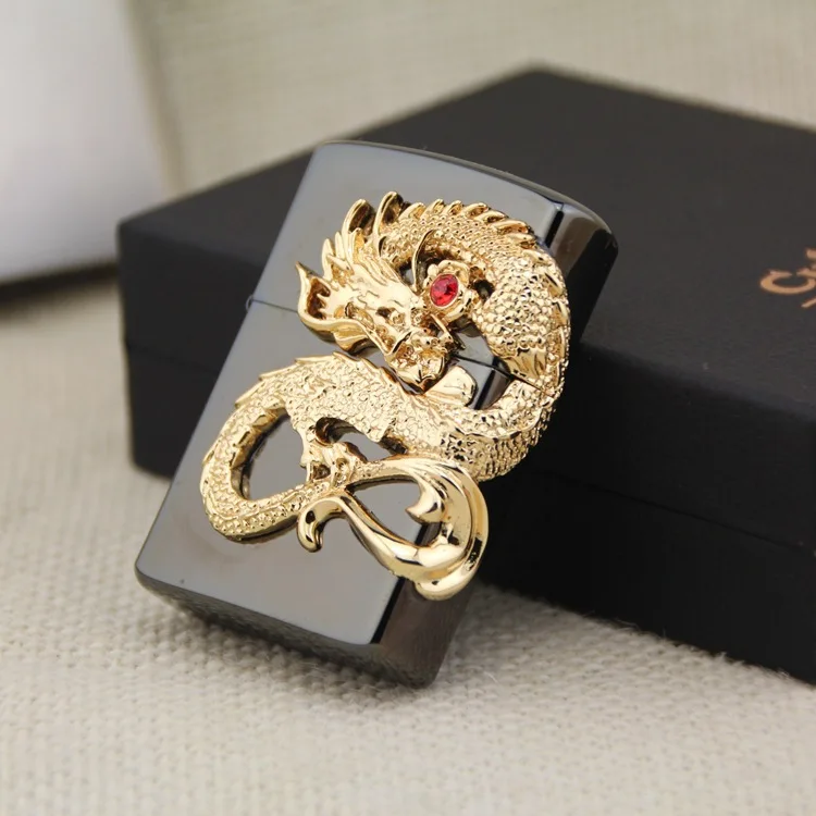 Pearl dragon play 1, copper shell windproof lighters, high grade