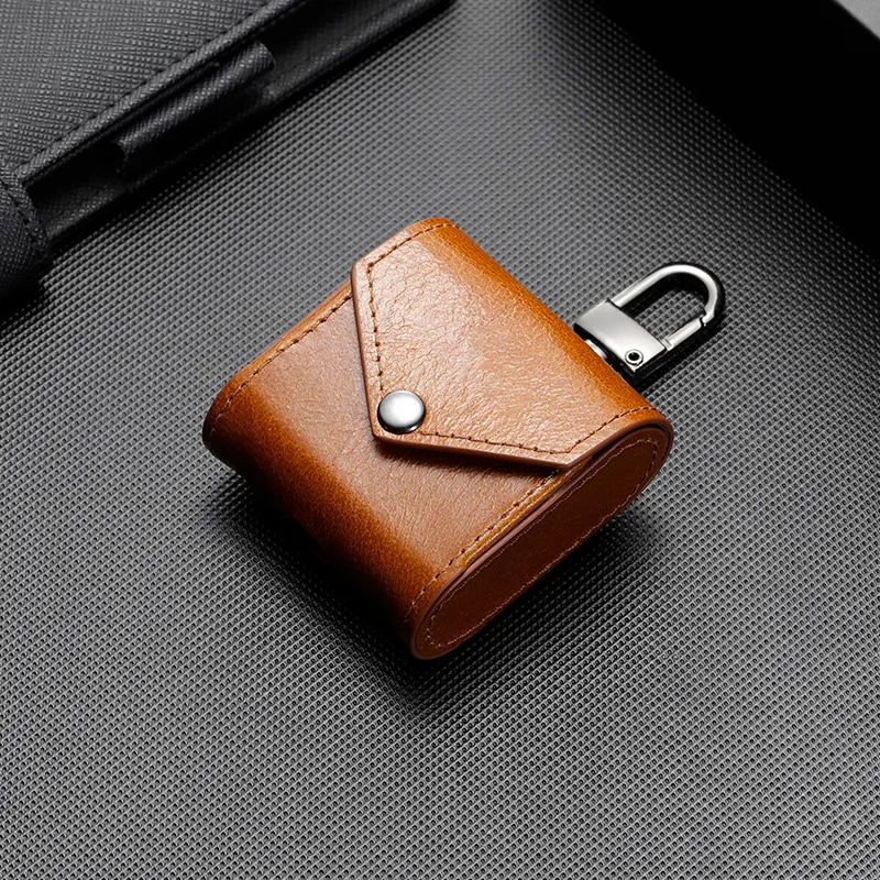 PU Leather Case For Airpods Business Luxury Cases For Air Pods Wireless Earpods Earphones For Apple Ear Pods Case With Strap (7)