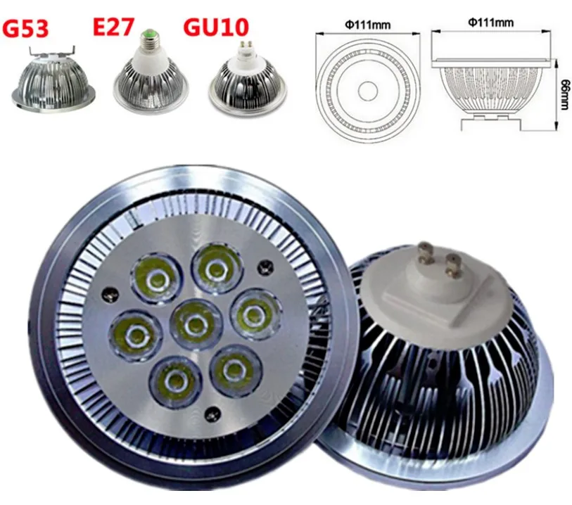 7*2 W led es111 свет qr111 лампа GU10 14 W led ar111 85-265VAC магазин освещения высокой люменов Бесплатная доставка Оптовая Быстрая доставка