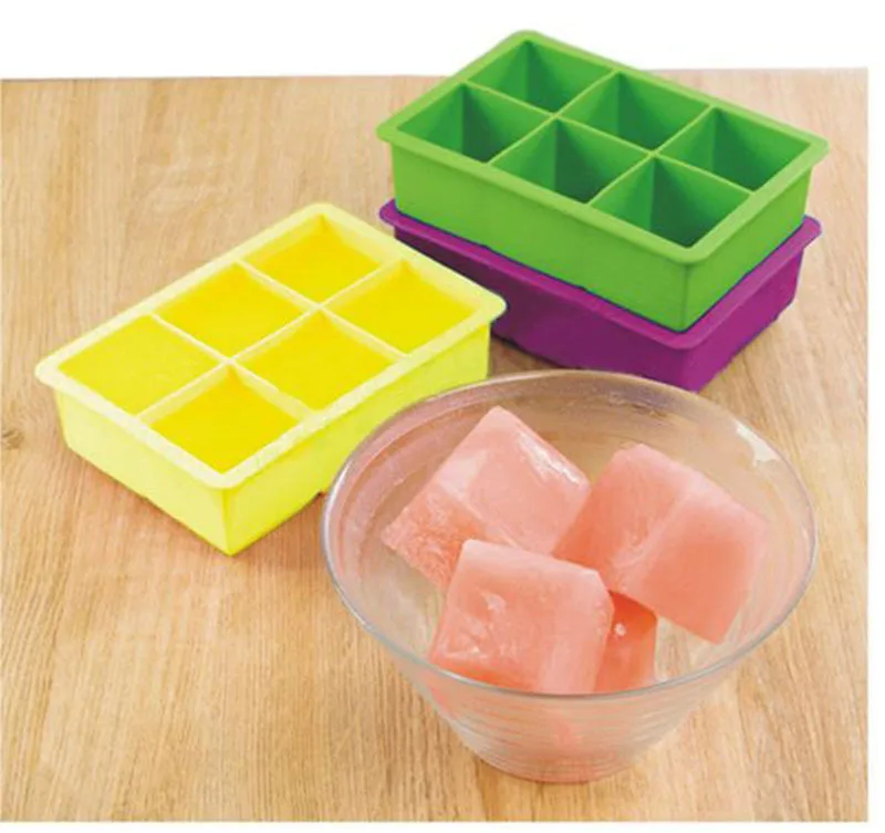 2pc silicone ice cube tray extra large square ice blocks ...