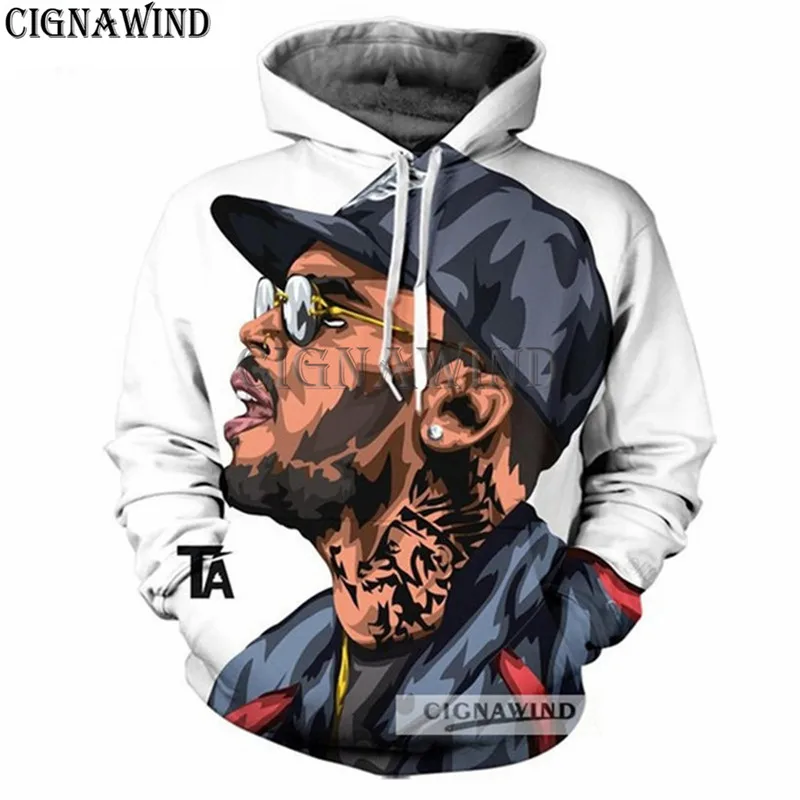 

New arrival Popular 3D print Chris Brown Hoodies men/women hoodie Sweatshirt Hip Hop style streetwear casual tracksuit tops