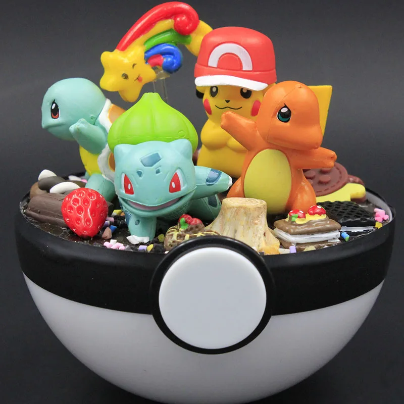 PokeBall Monster Pet pokebolas Pikachu Eevee Bulbasaur Charizard Squirtle DIY светодиодный фигурка на день рождения, рождественские игрушки для подарка