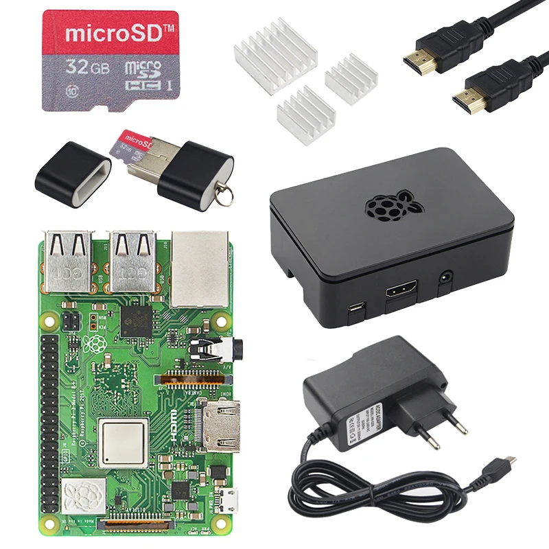 Оригинальный Raspberry Pi 3 model b плюс стартовый комплект с адаптером питания корпус