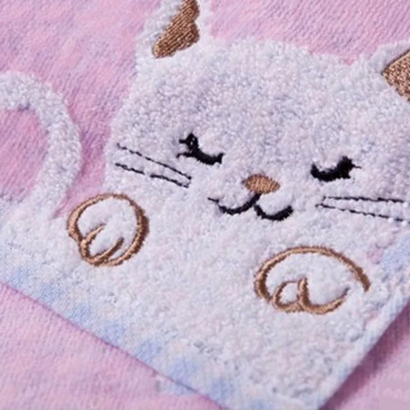 Высокое качество, 1 шт., милое хлопковое детское полотенце, детское супер мягкое полотенце с рисунком котят