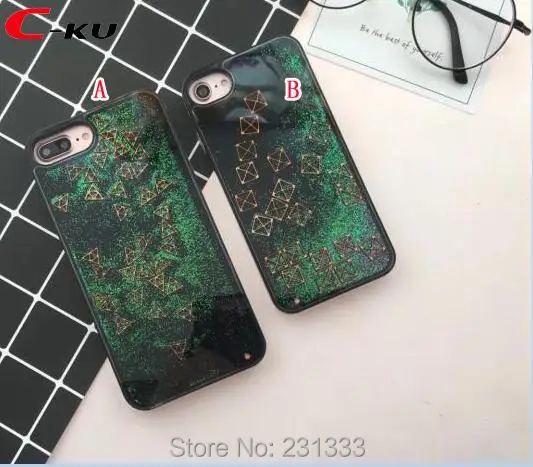 Чехол C-ku с зыбучим песком и жидким блеском для IPhone 8 Plus I8 7PLUS I7 6 6S динамическая