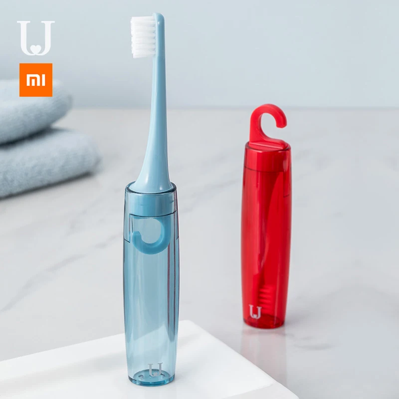 

original xiaomi travel toothbrush soft hair Portable cute mini couple toothbrush with storage box business Travel essential