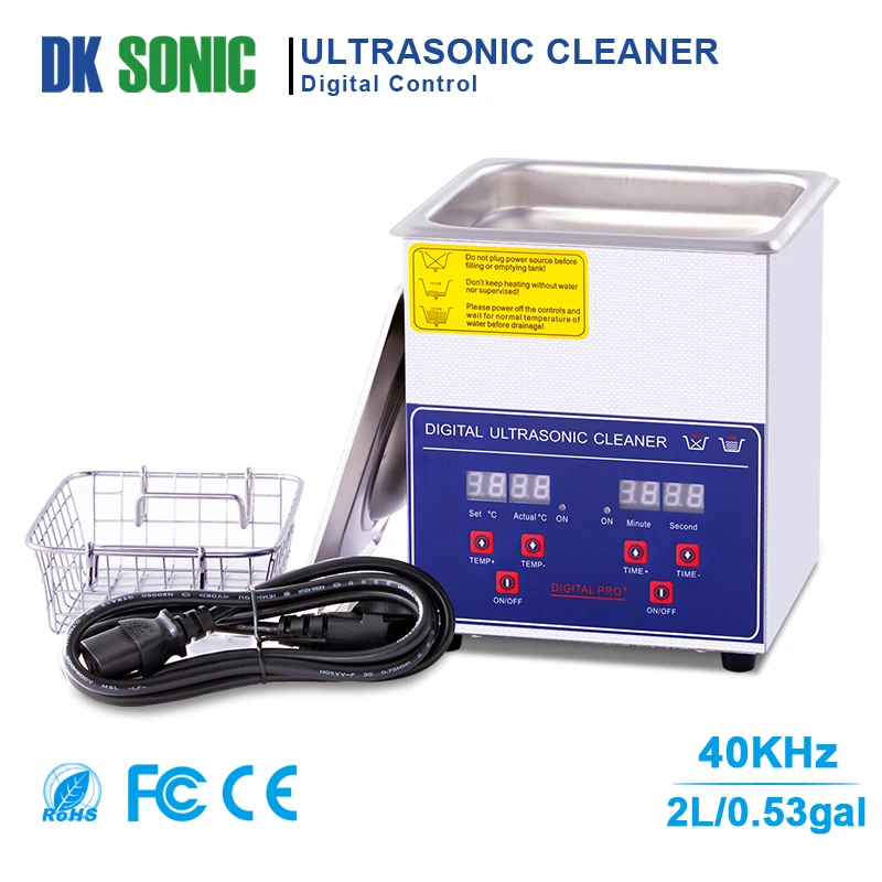 Digital Ultrasonic Gun Cleaner Heated 2L 60W 40KHz Ultrasonic Jewelry