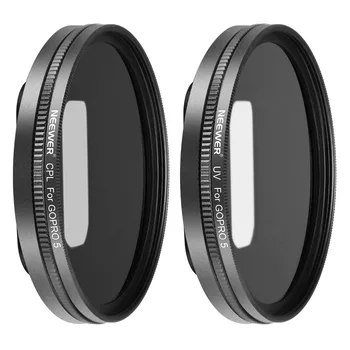 

Neewer Multi-coated Lens Filter Kit for GoPro Hero 5 Includes UV Filter+CPL Filter+2 Lens Caps,Made of Aluminum Alloy Frame