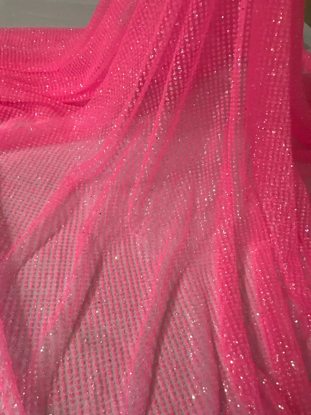 

tulle lace with glued glitter fashion David-3.2408 african glitter lace fabric for party dress 5yard/lot embroidered