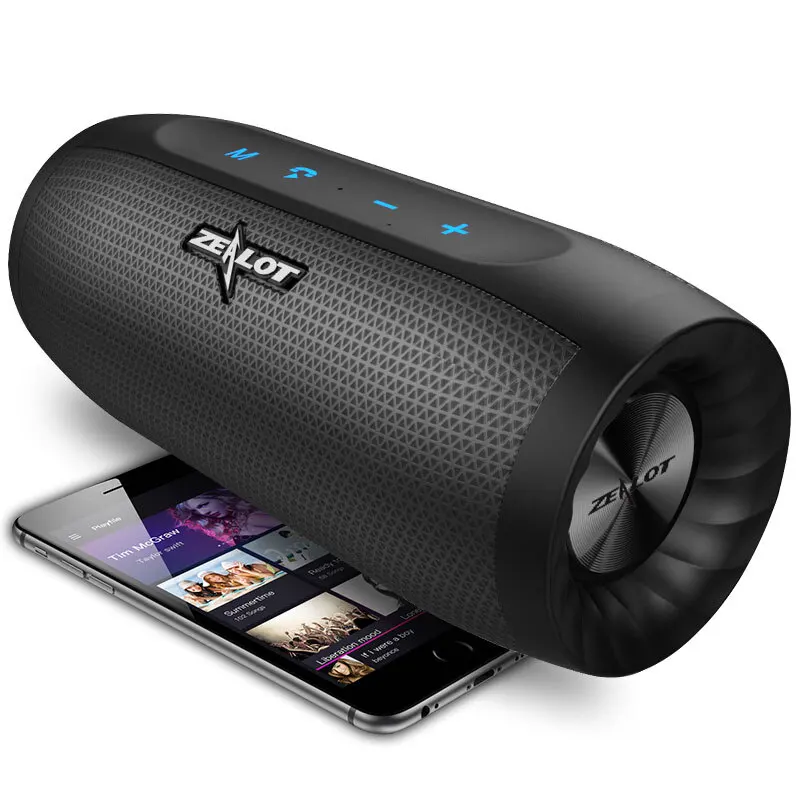 ZEALOT S16 HiFi Портативная bluetooth колонка сабвуфер 3D стерео 4000 мАч уличная