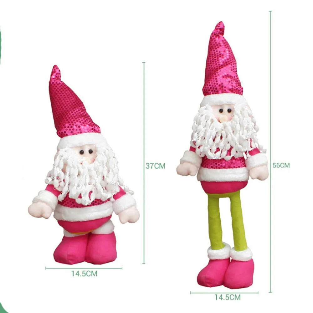 

2018 new Telescopic Sequins Santa Claus Snowman Doll Toy Standing Figurine Christmas Tree Ornaments Desk Decorationdropshipping