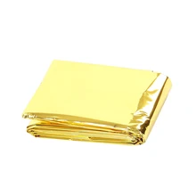 Outdoor Hiking Climbing Emergency Rescue Survival Sleeping Blanket Reflective Blanket 160x210cm(Golden