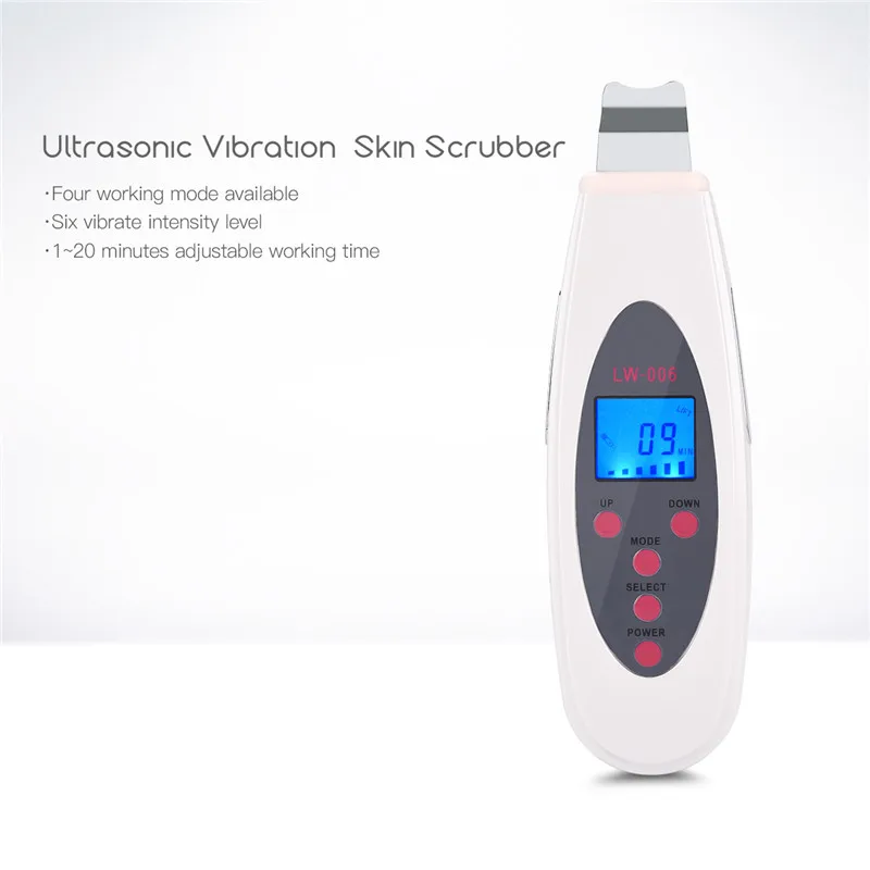 Facial Ultrasonic Skin Scrubber Spatula Infusion Exfoliation Ultrasound Face Cleaning Peeling Pore Cleaner Blackhead Remover 39